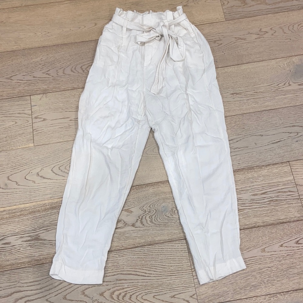 Cream flowy summer pant
